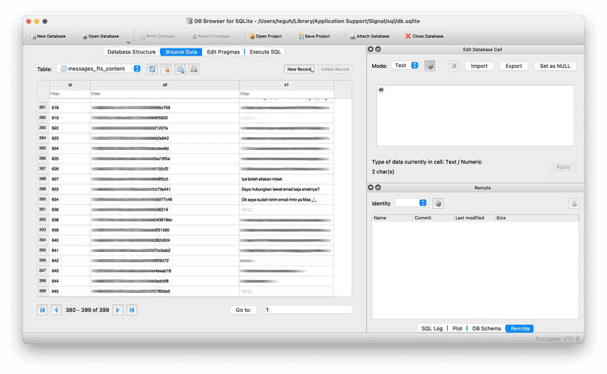 Digital Forensics : Signal Desktop App for MacOS