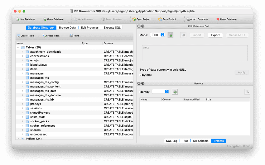 Digital Forensics : Signal Desktop App for MacOS